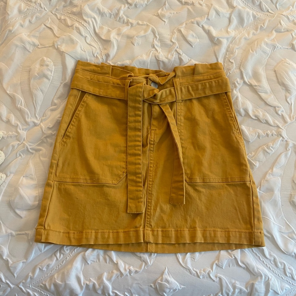 Bluespice Yellow Tie Mini Skirt